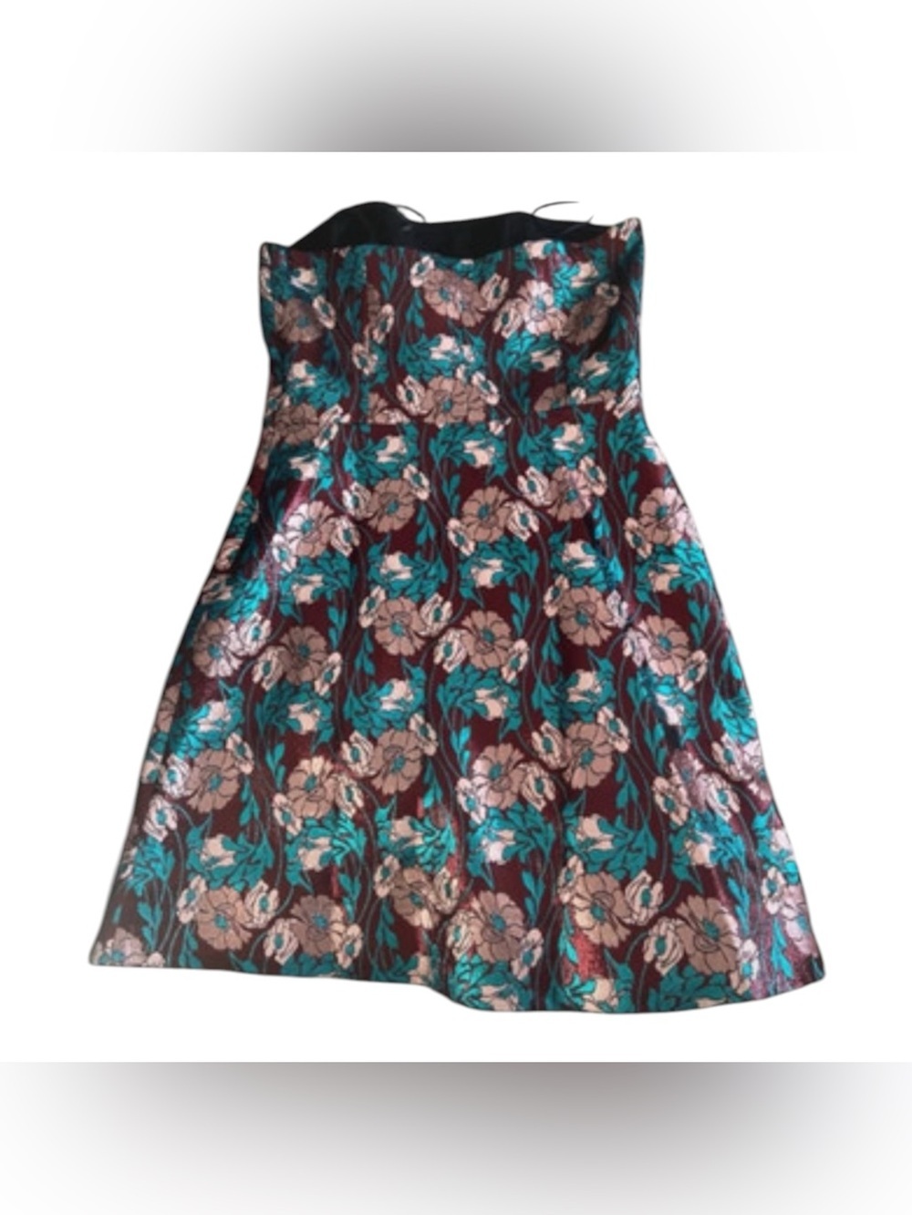 NWT Sachin + Babi Strapless Brocade Mirelle Floral Mini Dress 10 - Picture 4 of 7